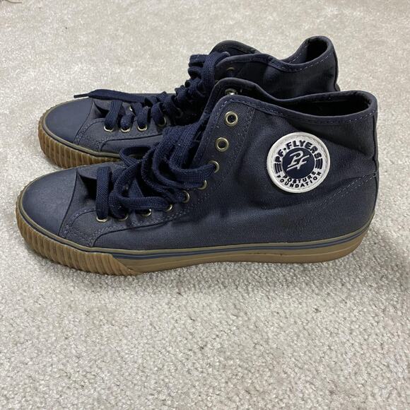 P.F. Flyers Other - PF Flyers Shoes Mens Sz 10 Navy Blue Center Hi Canvas Gum Sole Sneakers